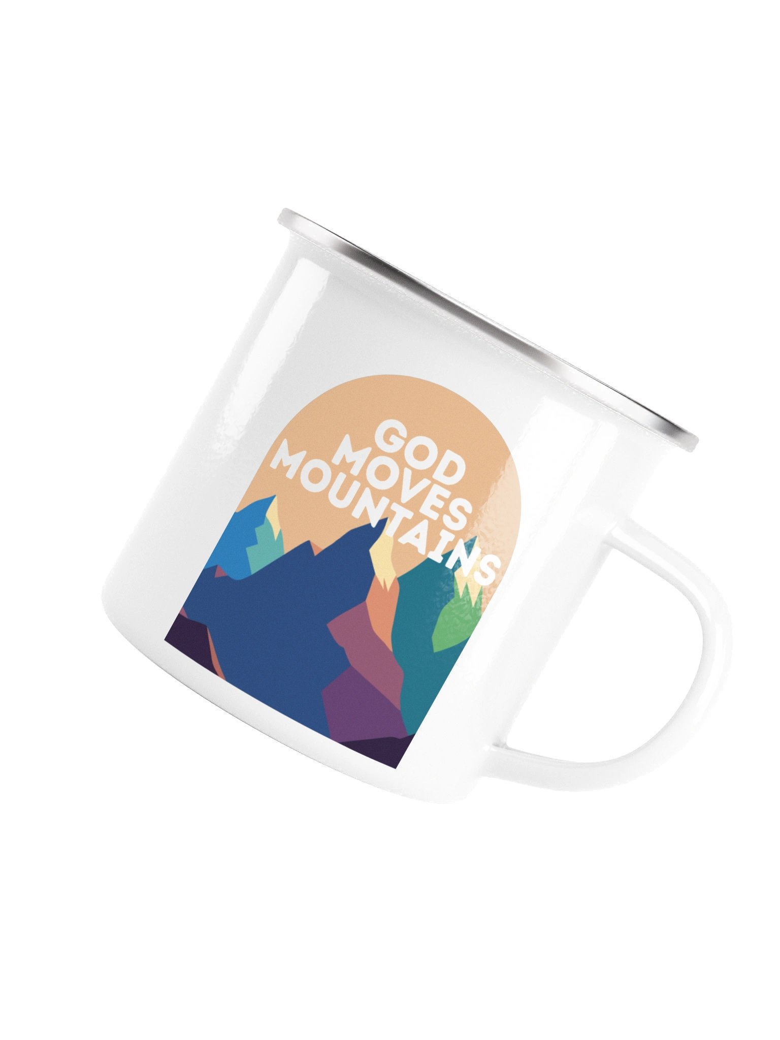 God Moves Mountain Enamel Camping Mug product image (5)