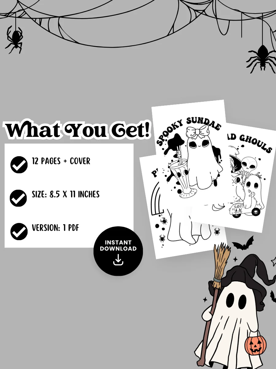 KIDS HALLOWEEN COLORING PAGES product image (4)