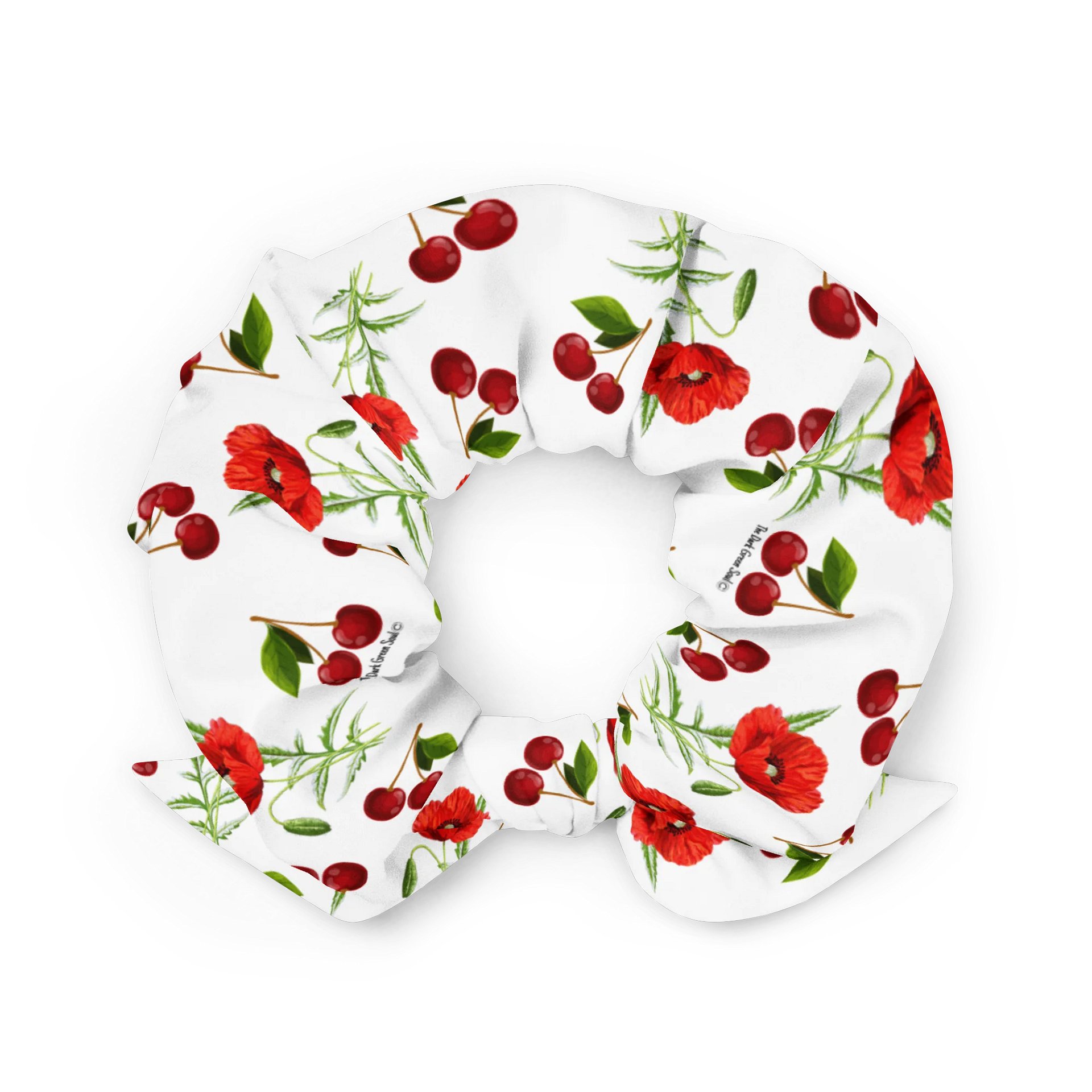 Poppies and Cherries Red and White - Scrunchie product image (2)