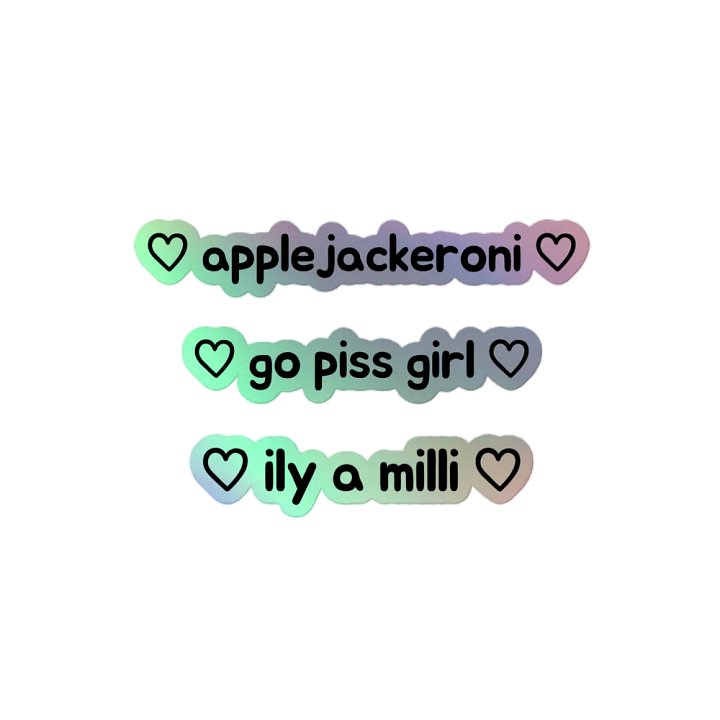 holographic applejackeroni stickers product image (2)