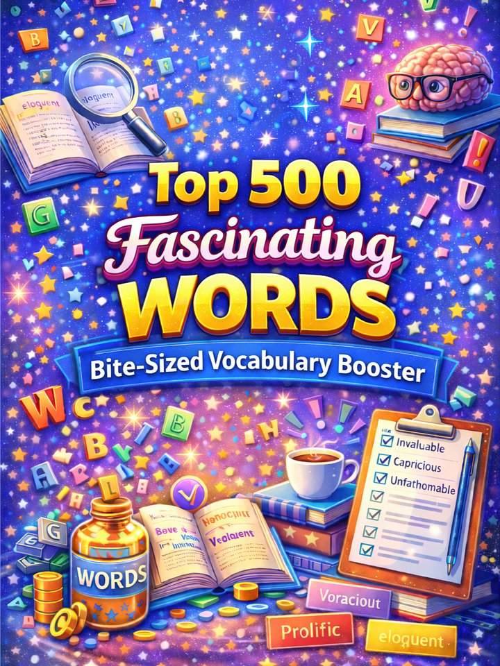 Top 500 Fascinating Words: Bite-Sized Vocabulary Booster product image (1)