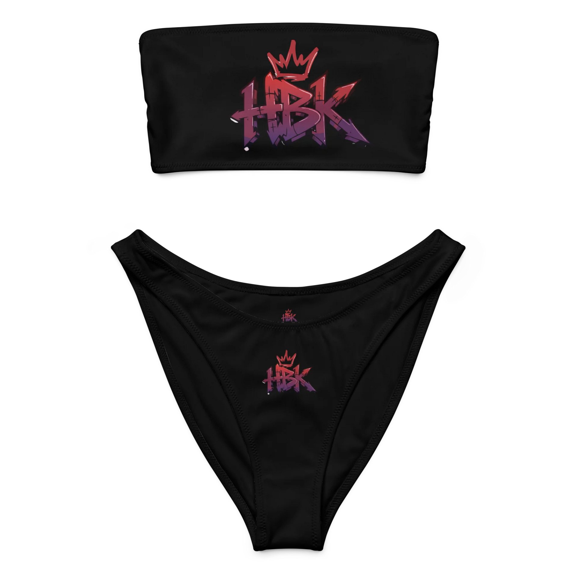 Crowned HBK Bandeau Bikini Set product image (1)
