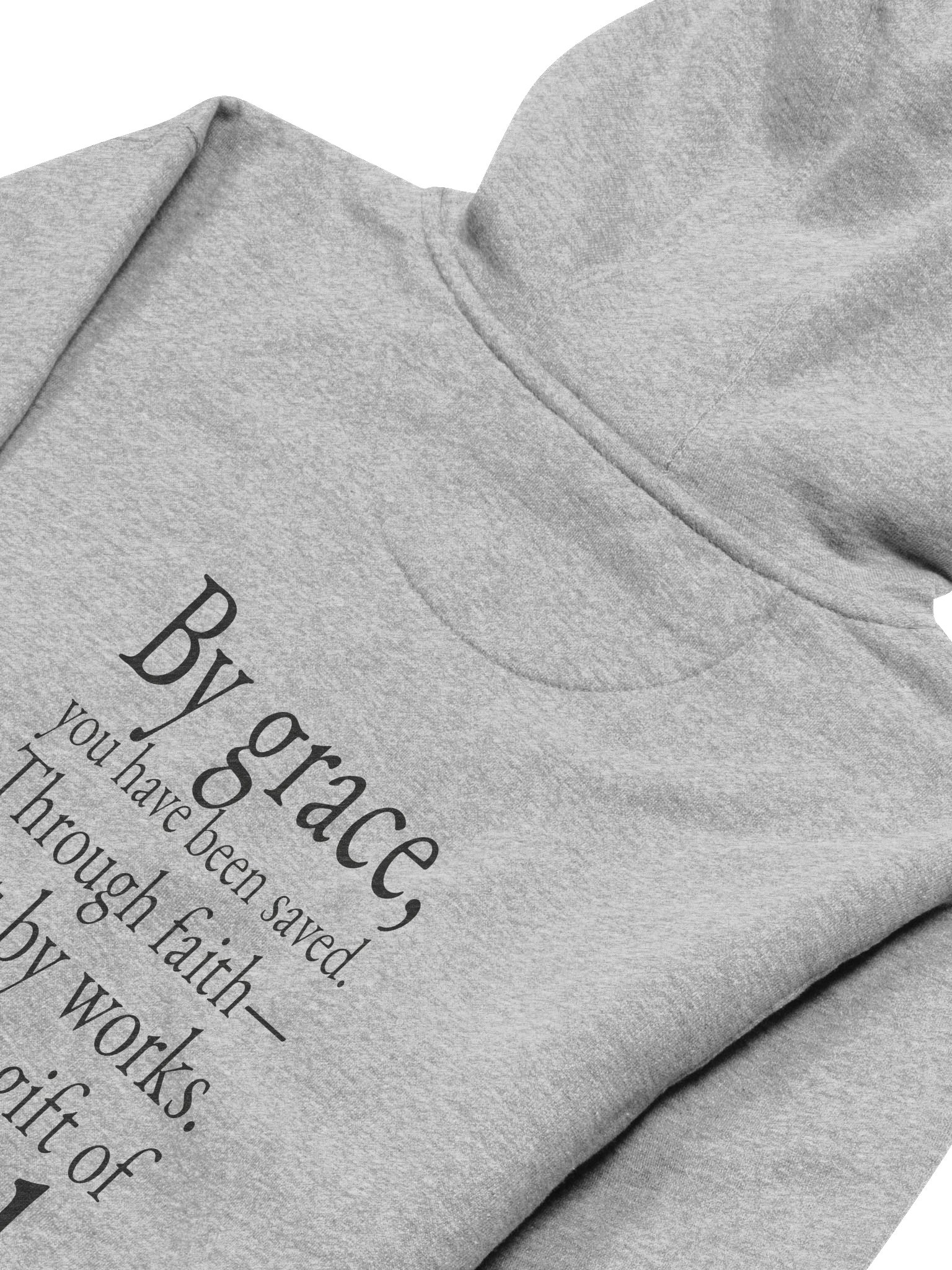By Grace Hoodie – Ephesians 2:8‑9 (Light) \| By Grace Capsule product image (4)