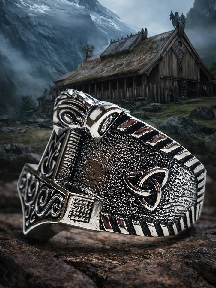 The Armored Kingdom Thor’s Hammer Godforge Ring product image (1)