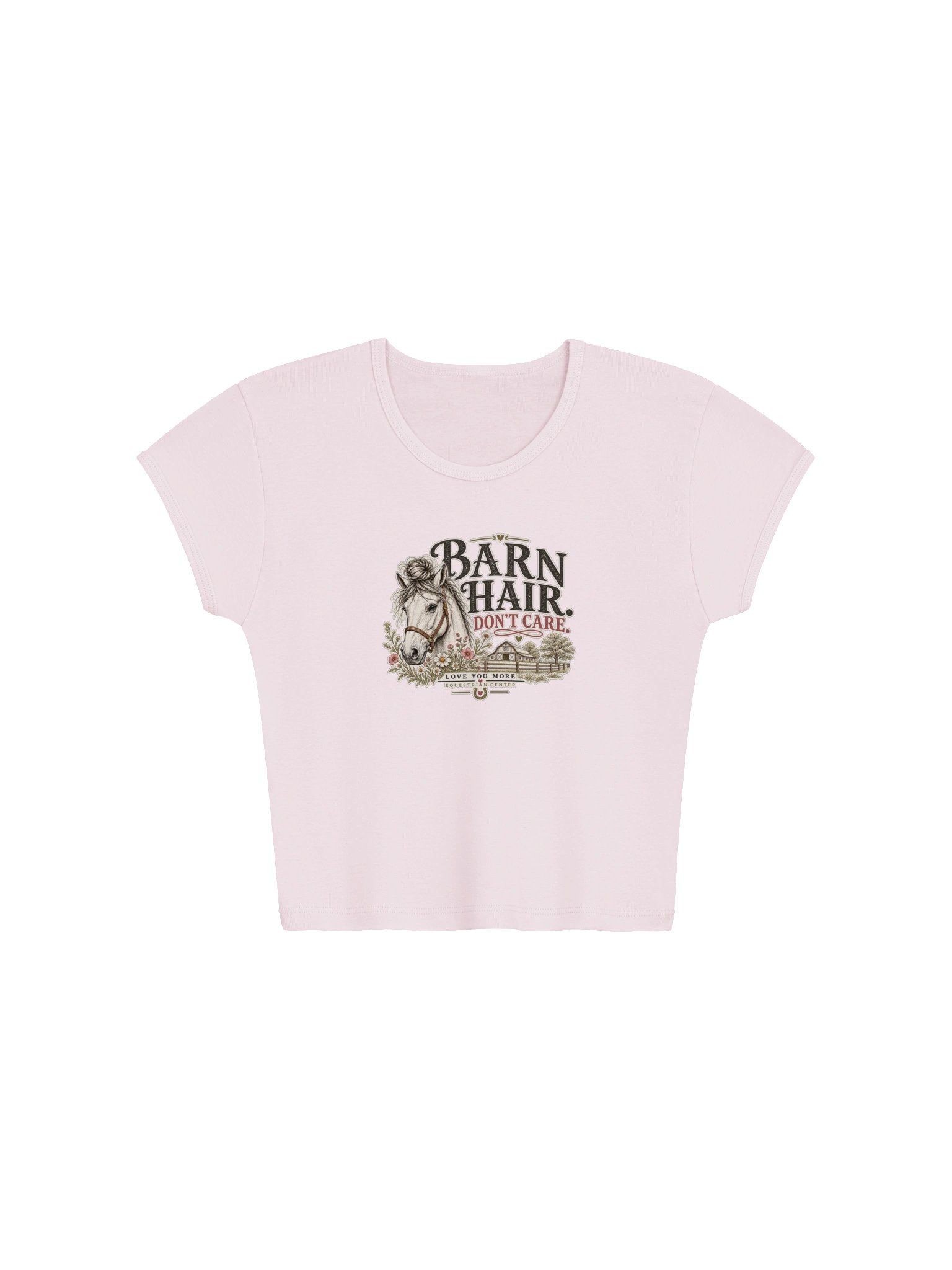 Barn Hair. Don’t Care. Women’s Crop Tee product image (13)