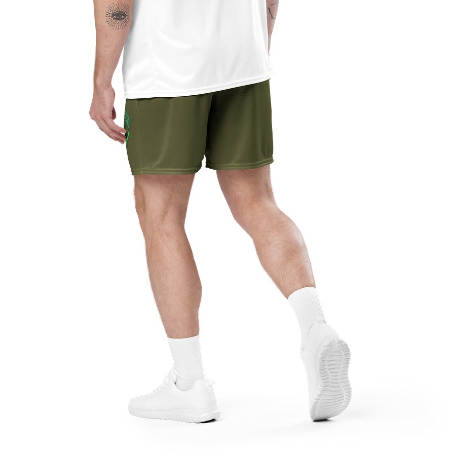 L'Agence Wish You Were Here! Mesh Shorts Green product image (4)