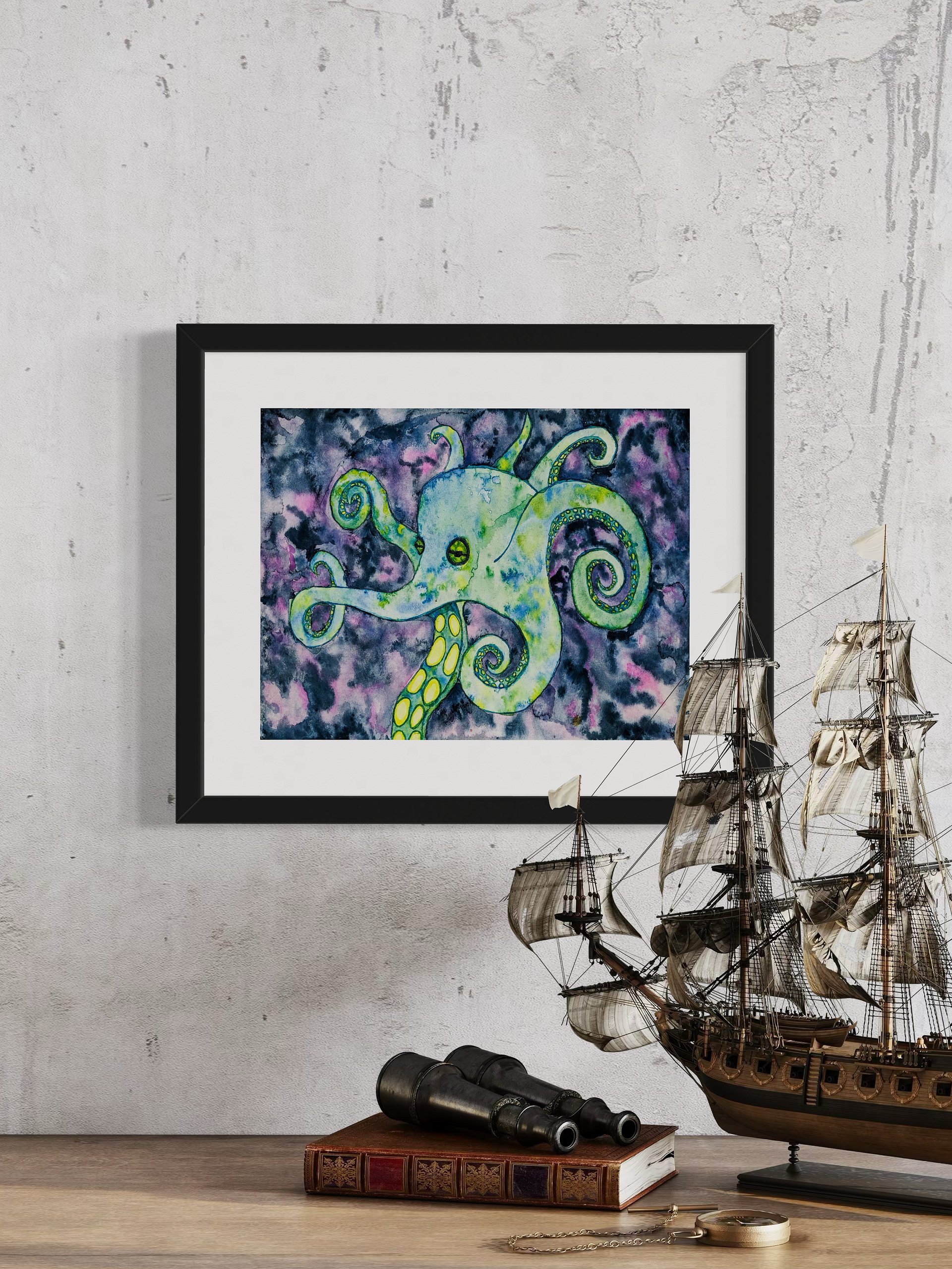 Watercolor Octopus Print product image (2)