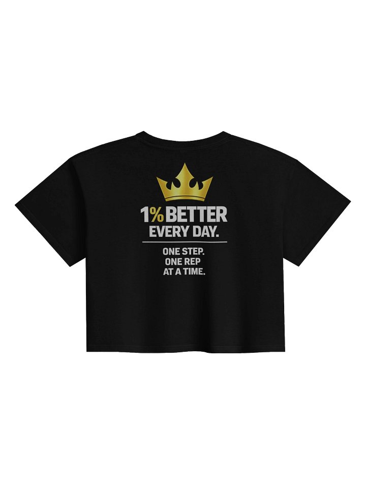 1% Club Cropped Athletic Tee — QUEEN MOTIV8 Edition product image (2)
