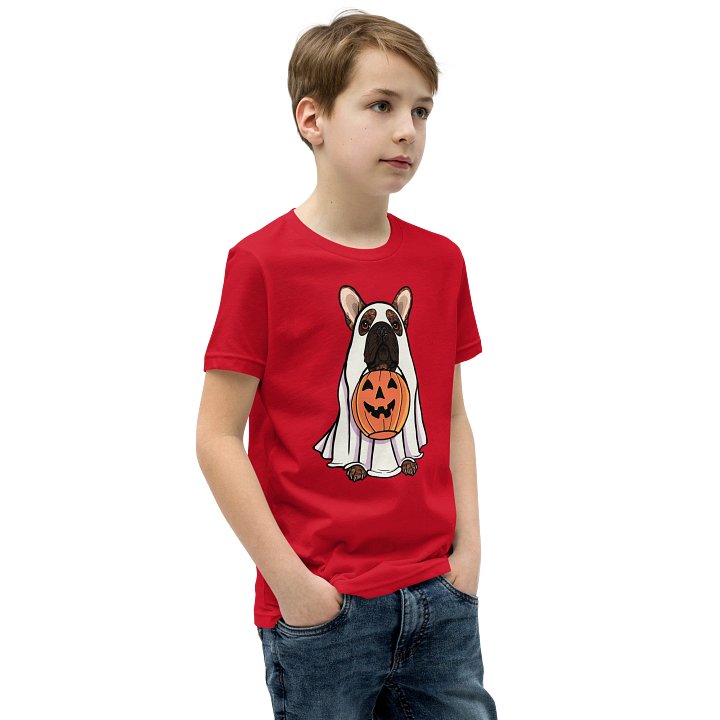 Halloween French Bulldog(Brindle) Youth T-Shirt product image (2)