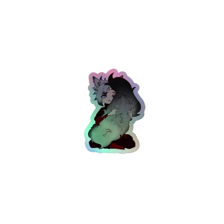 Shy and Fluffy Holographic Sticker Sheet product image (1)