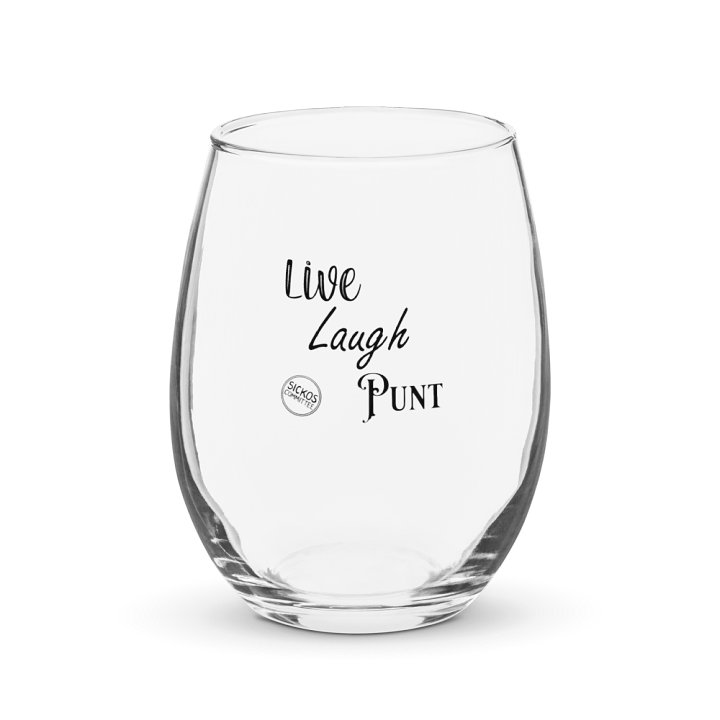 Live Laugh Punt Stemless Wine Glass product image (1)