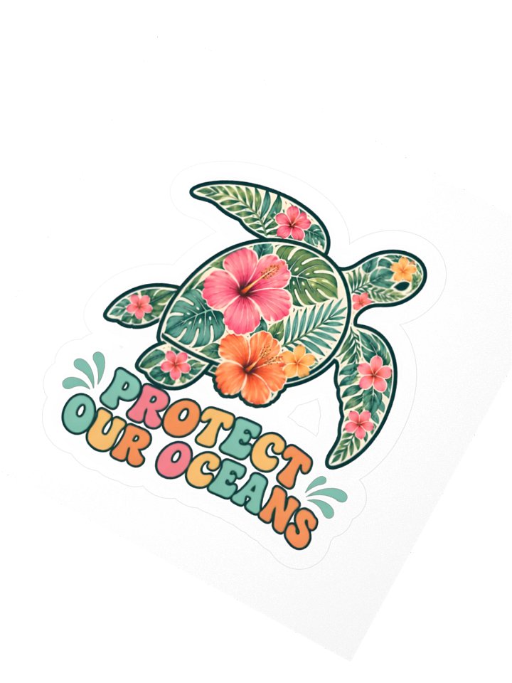 Protect Our Oceans Sea Turtle Sticker product image (2)