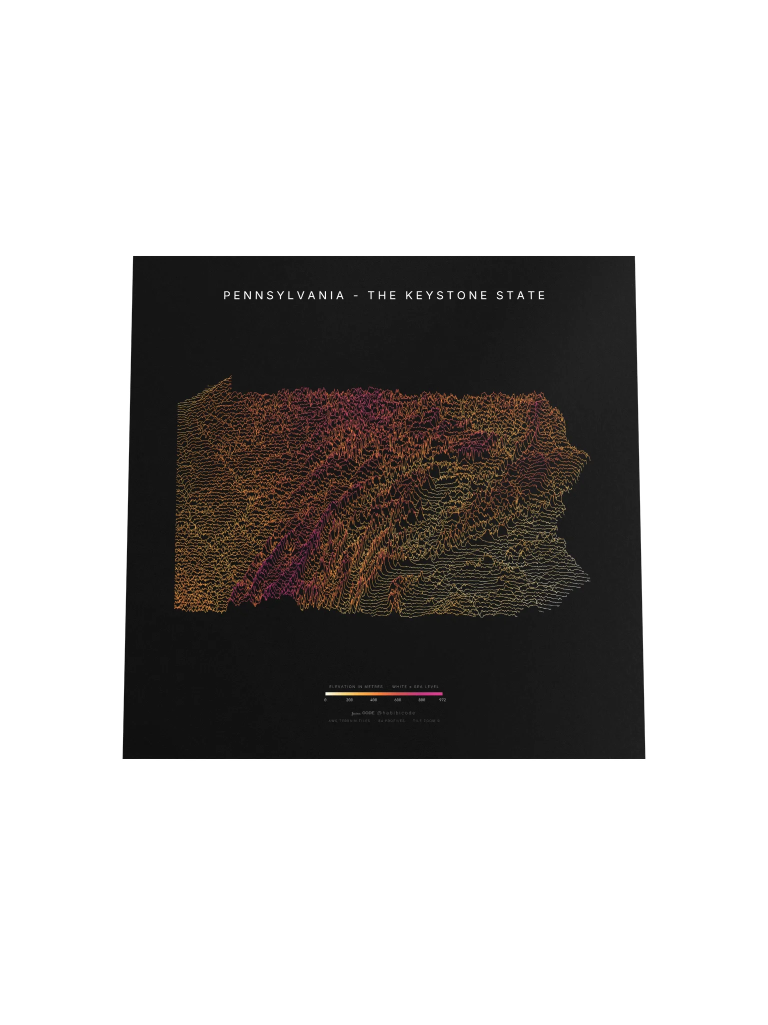 Ridgeline Poster - Pennsylvania product image (4)