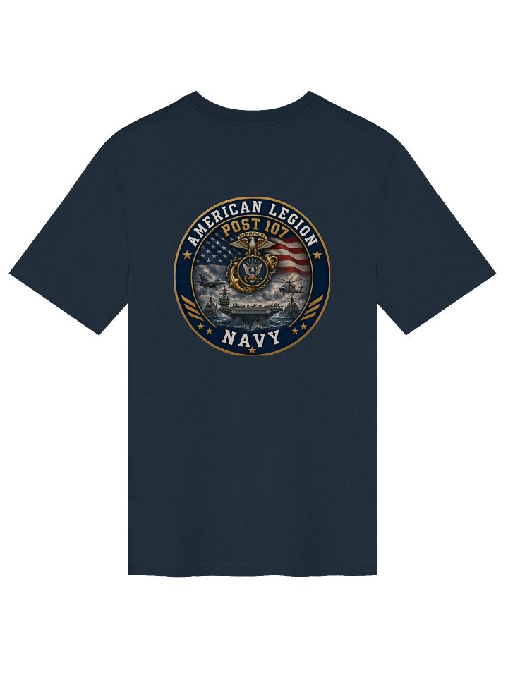 American Legion Post 107 Navy Emblem Tee product image (2)