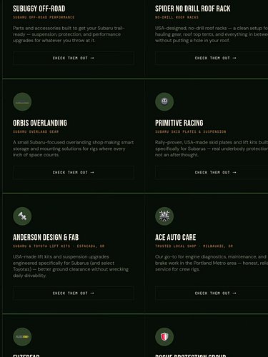 Check out the Gear we trust page on my website!!! It's coming along. These are all brands and shops and people I believe in a...