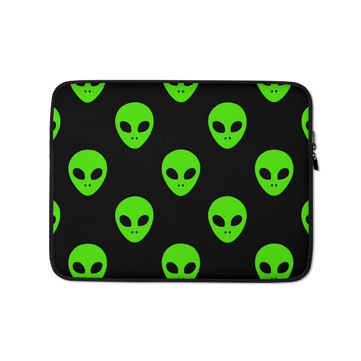 Neon Green Martians Laptop Sleeve product image (1)