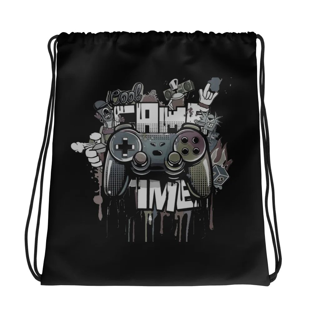 Cool GameTime All-Over Print Drawstring Bag product image (1)