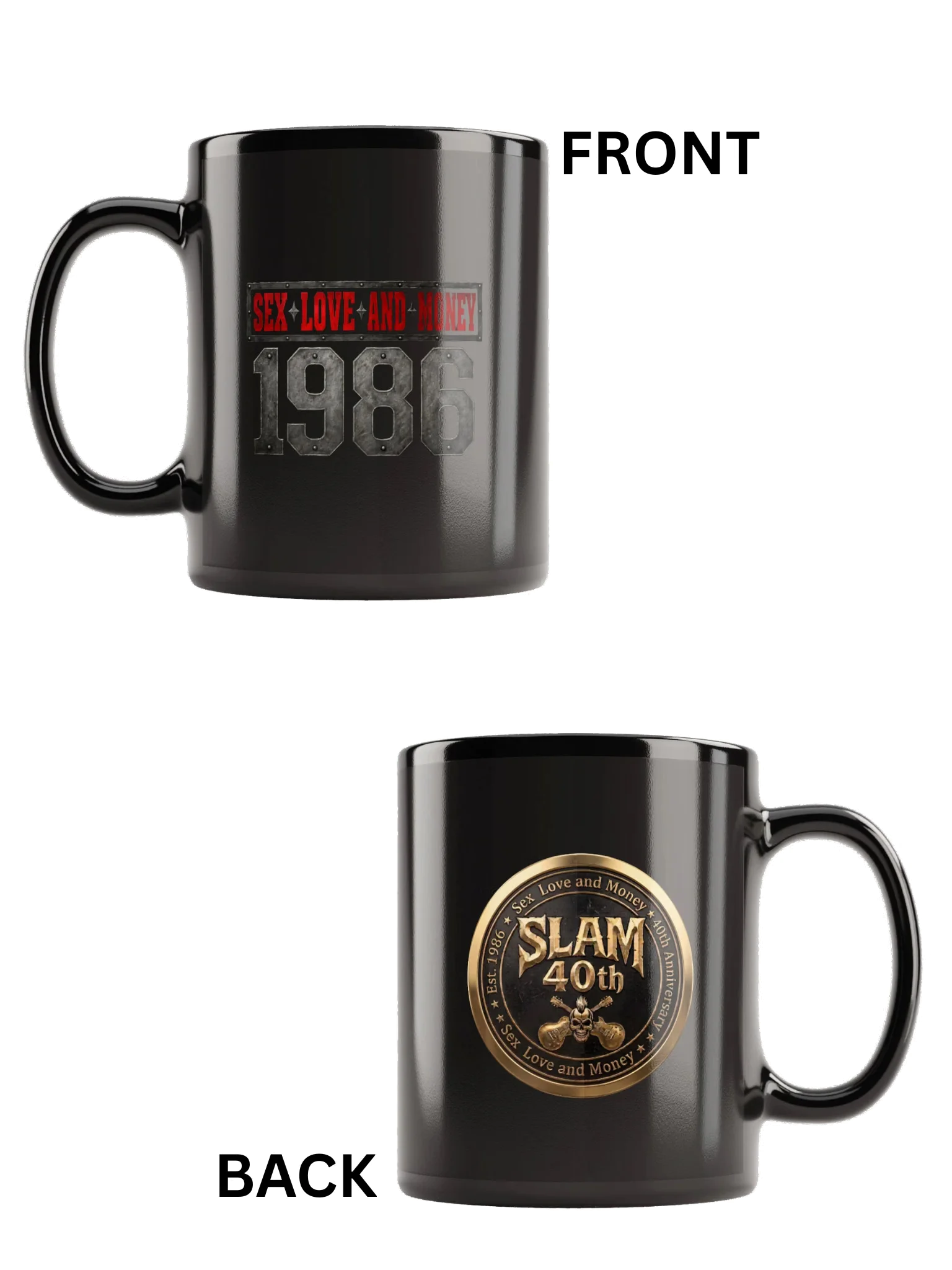 Official SLAM 40th Anniversary Black Glossy Mug product image (1)