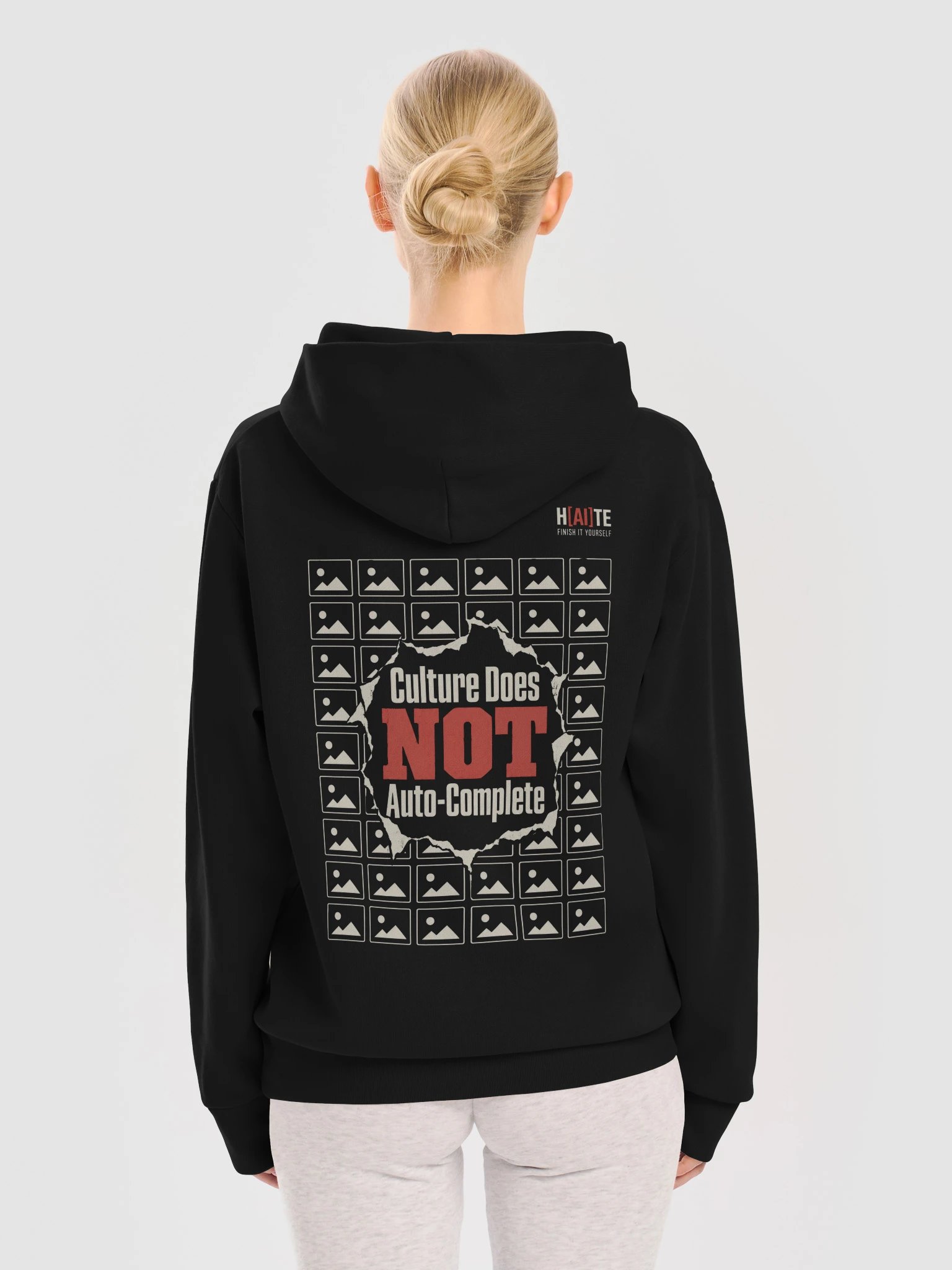 Culture Does Not Auto-Complete: Prompt Wall | Pullover Hoodie product image (6)