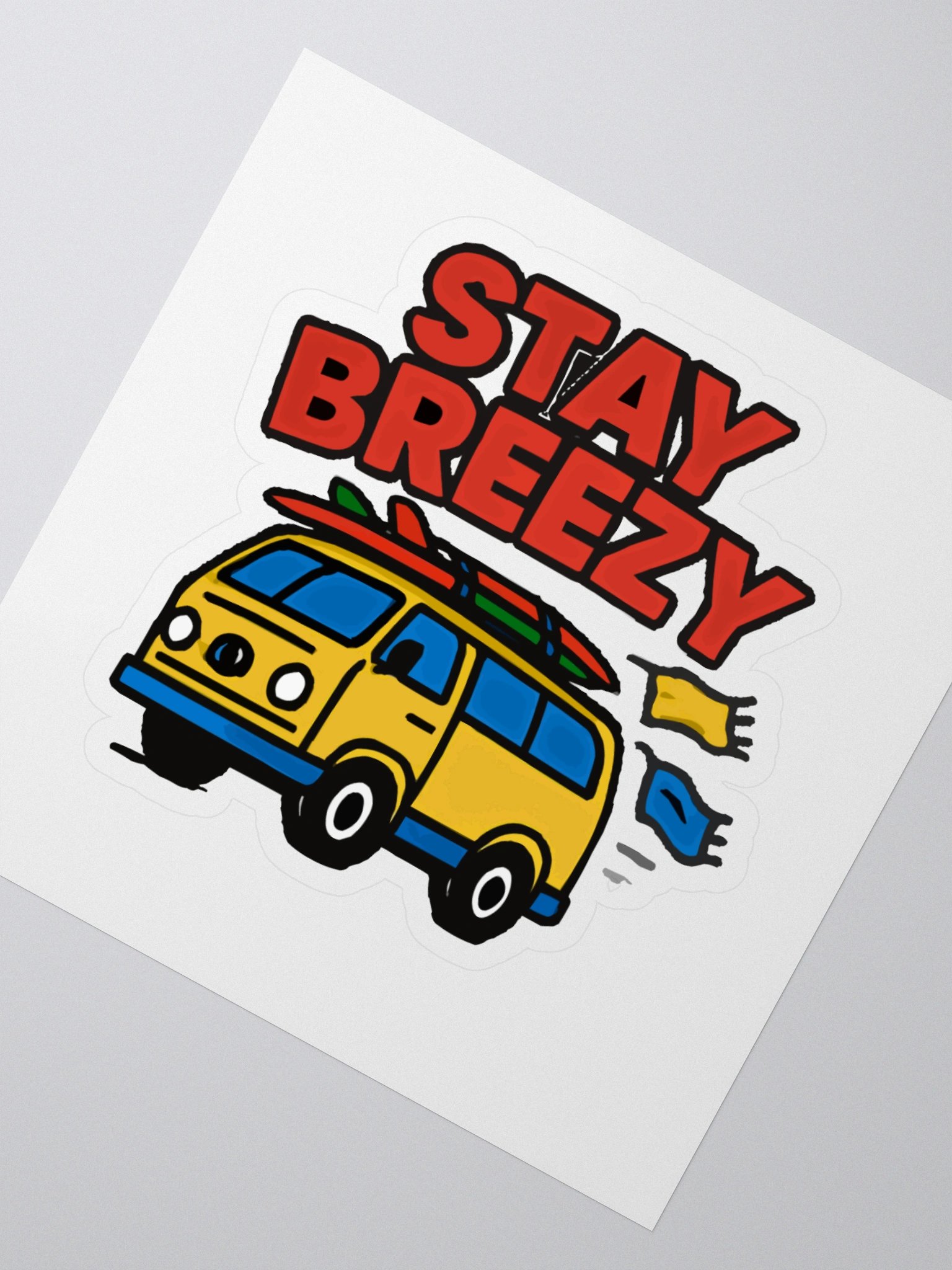 Stay Breezy Van Kiss Cut Stickers product image (2)