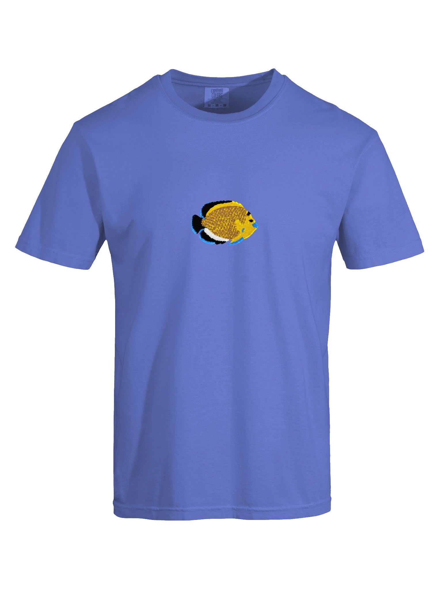Goldflake Angelfish Embroidered Premium T-Shirt | Saltwater Reef Aquarium Fish & Marine Life Apparel product image (29)