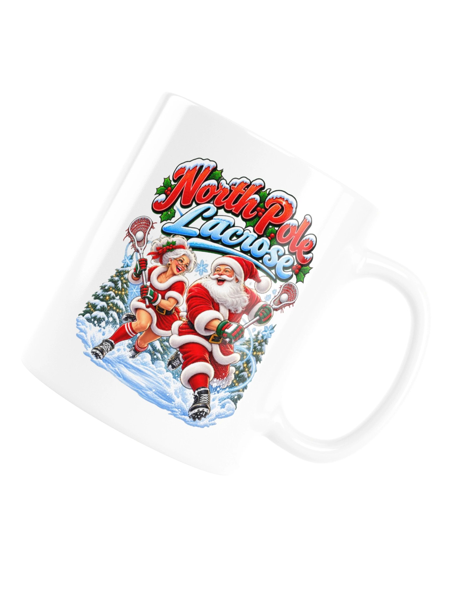NORTH POLE LACROSSE — SANTA & MRS. CLAUS HIT THE FIELD - MUG product image (16)