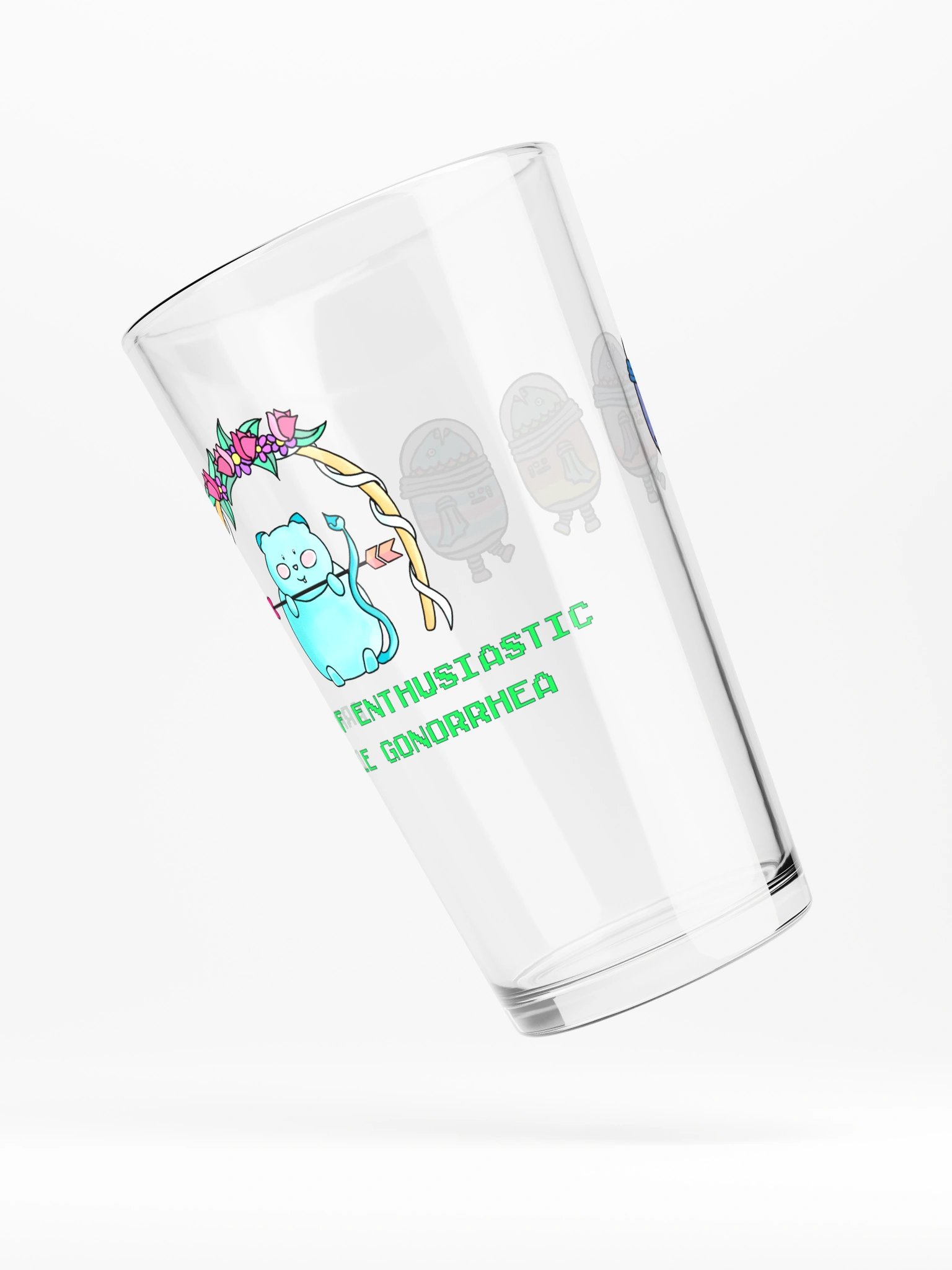 Arrow of Enthusiastic Double Gonnorhea Pint Glass product image (5)