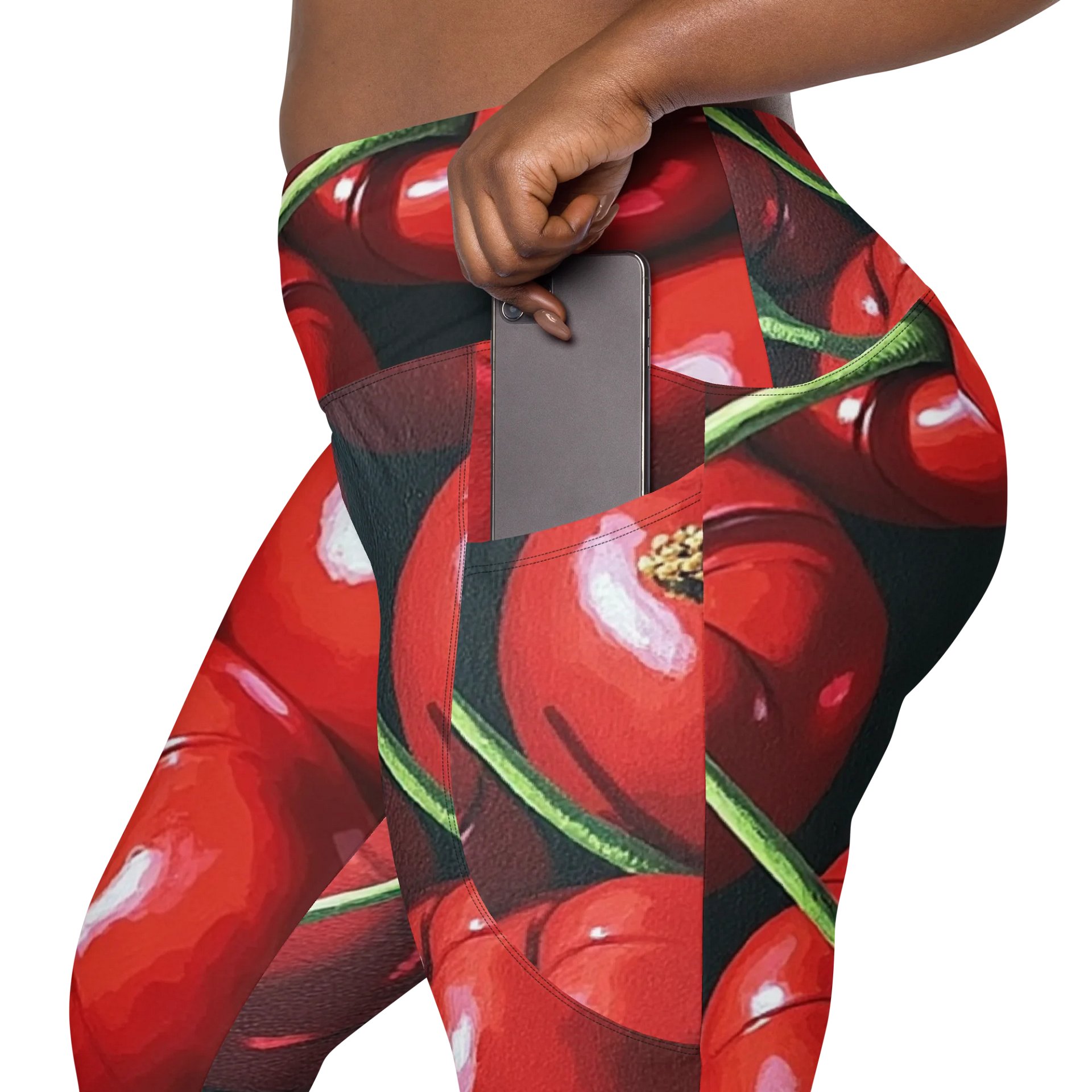 Barry Grady Cherries Crossover Leggings with Pockets product image (8)
