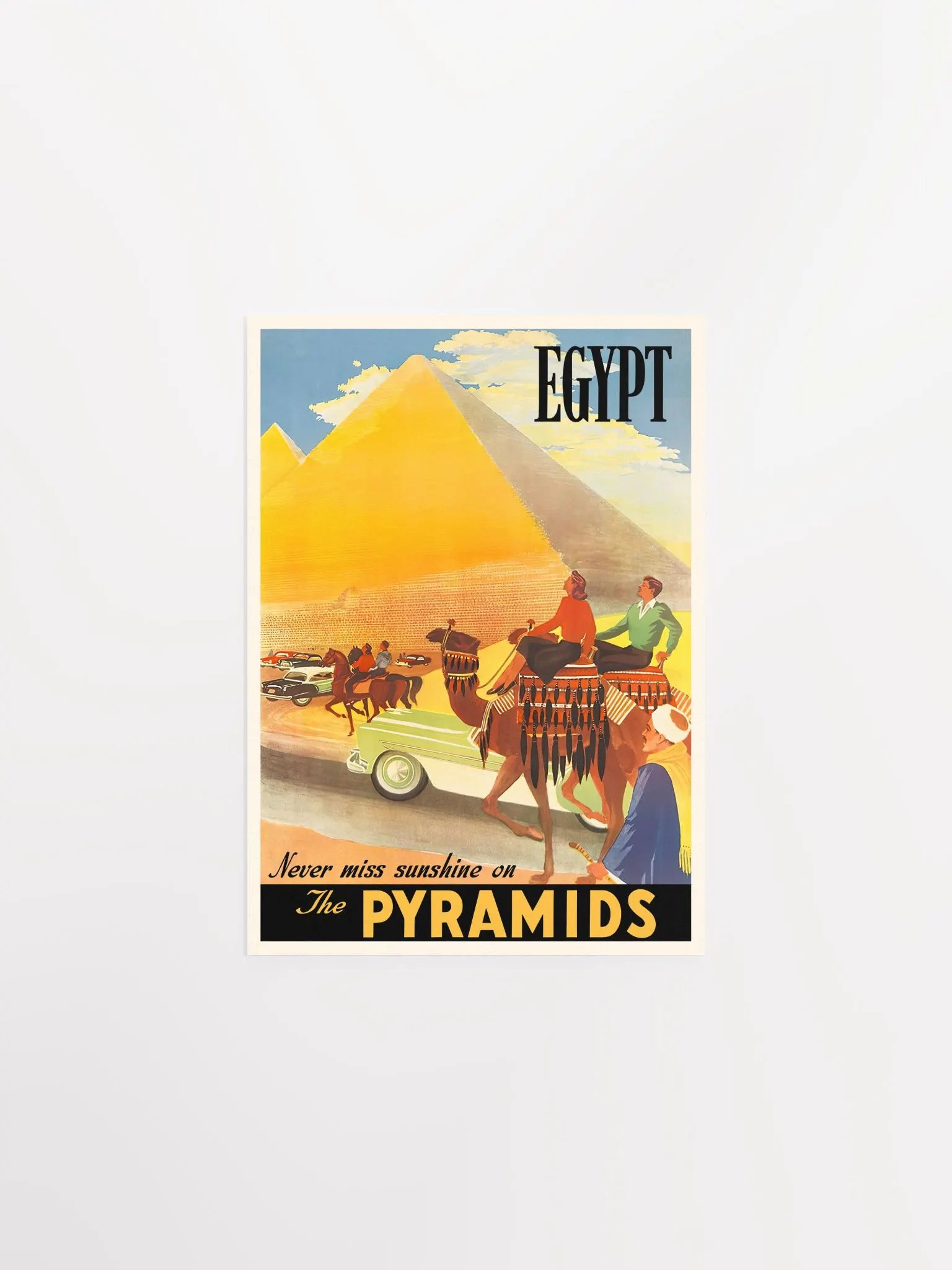 Egypt. Pyramids, 1950s — retro vintage travel poster, retro travel art, retro travel wall art product image (6)
