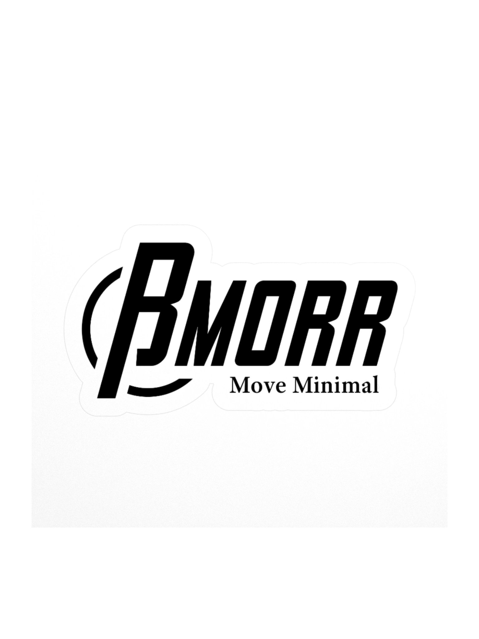 Minimal Black Kiss Cut Sticker product image (1)