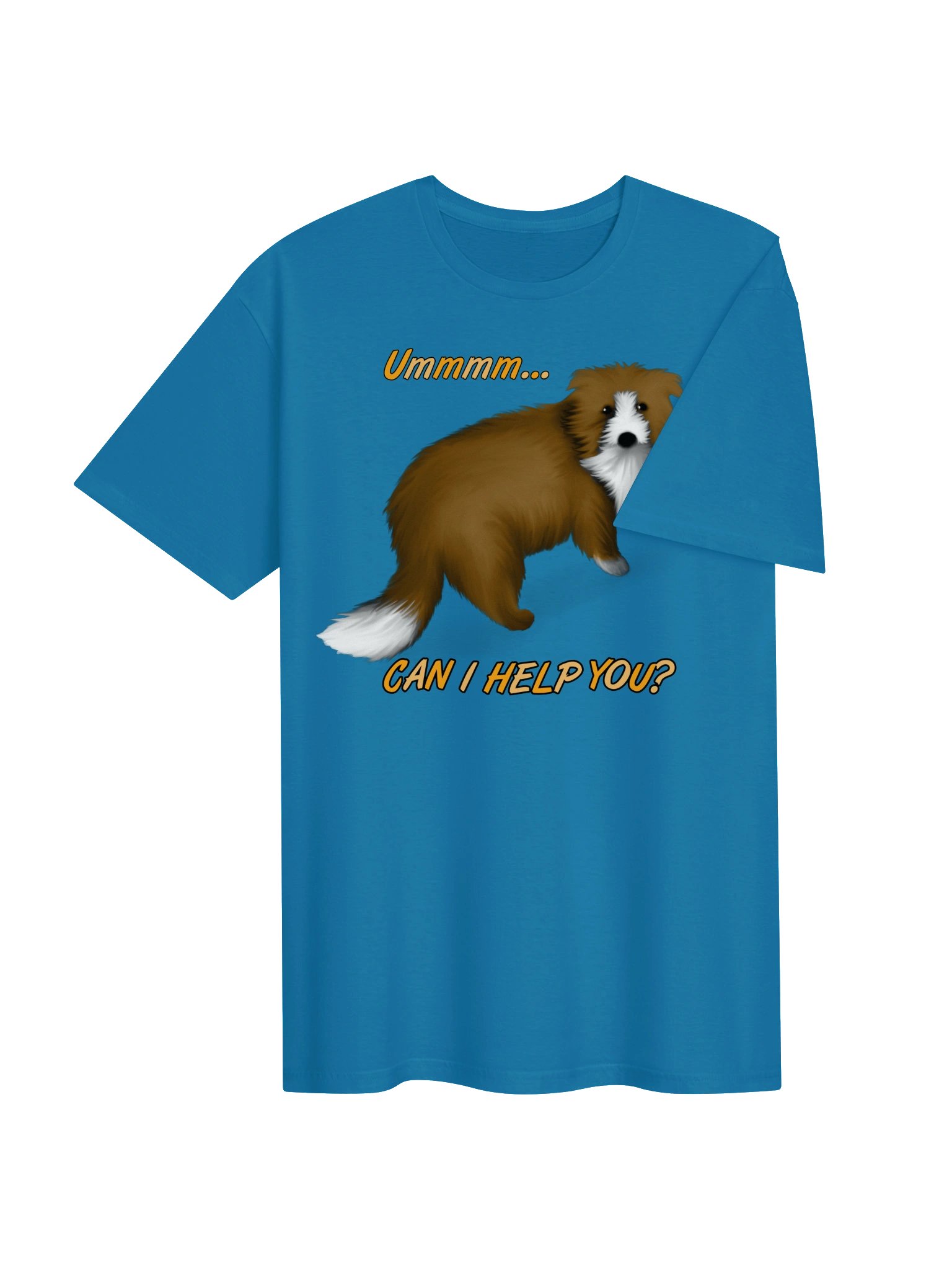 Dog "Ummm... Can I Help You?" T-Shirt. Unisex Gildan Softstyle T-Shirt product image (3)