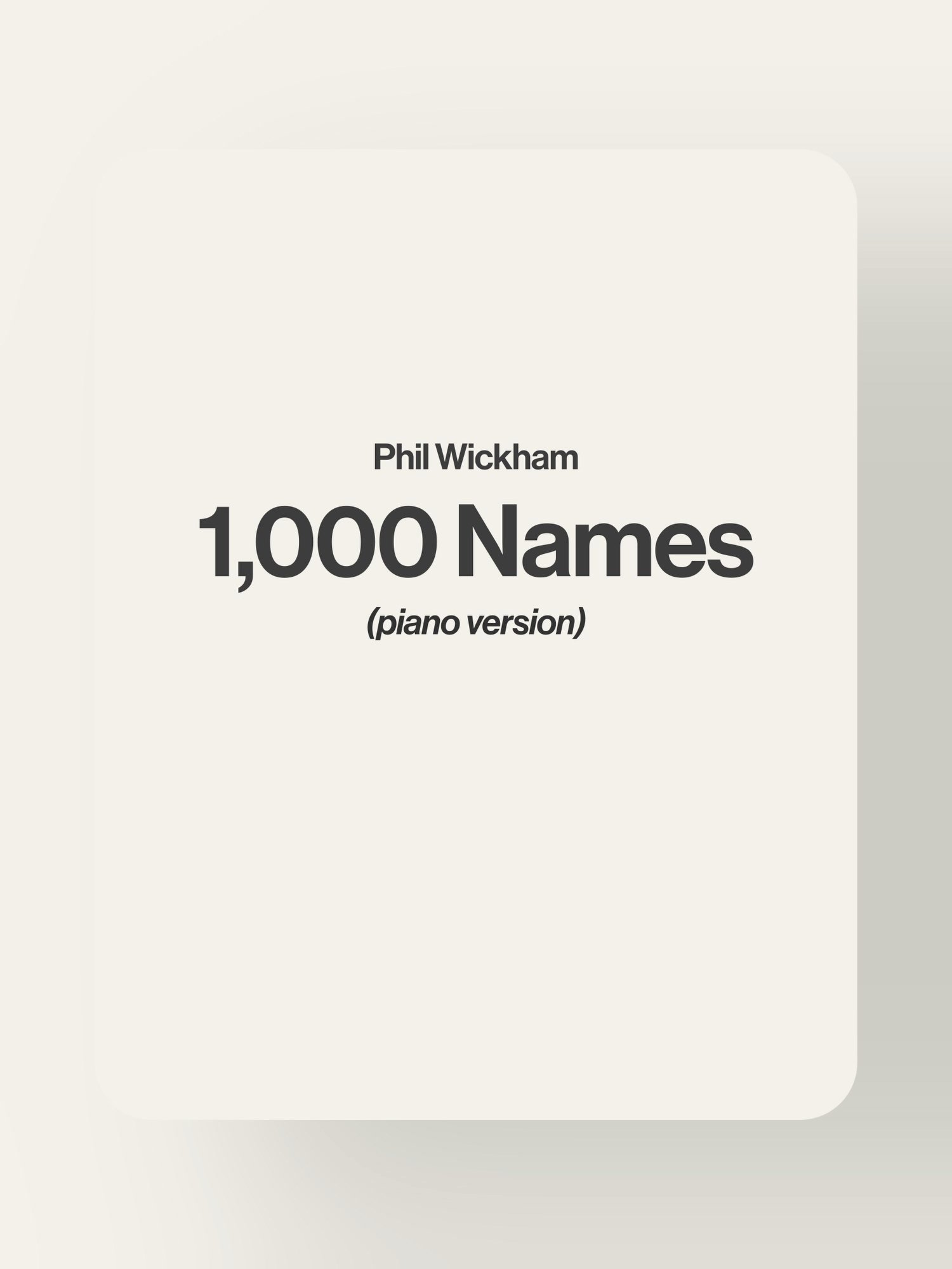 1,000 Names - Phil Wickham product image (1)