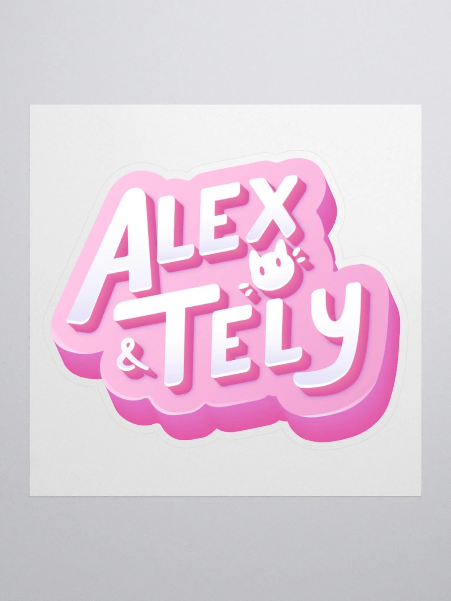 Alex & Tely Pink Logo Sticker product image (2)