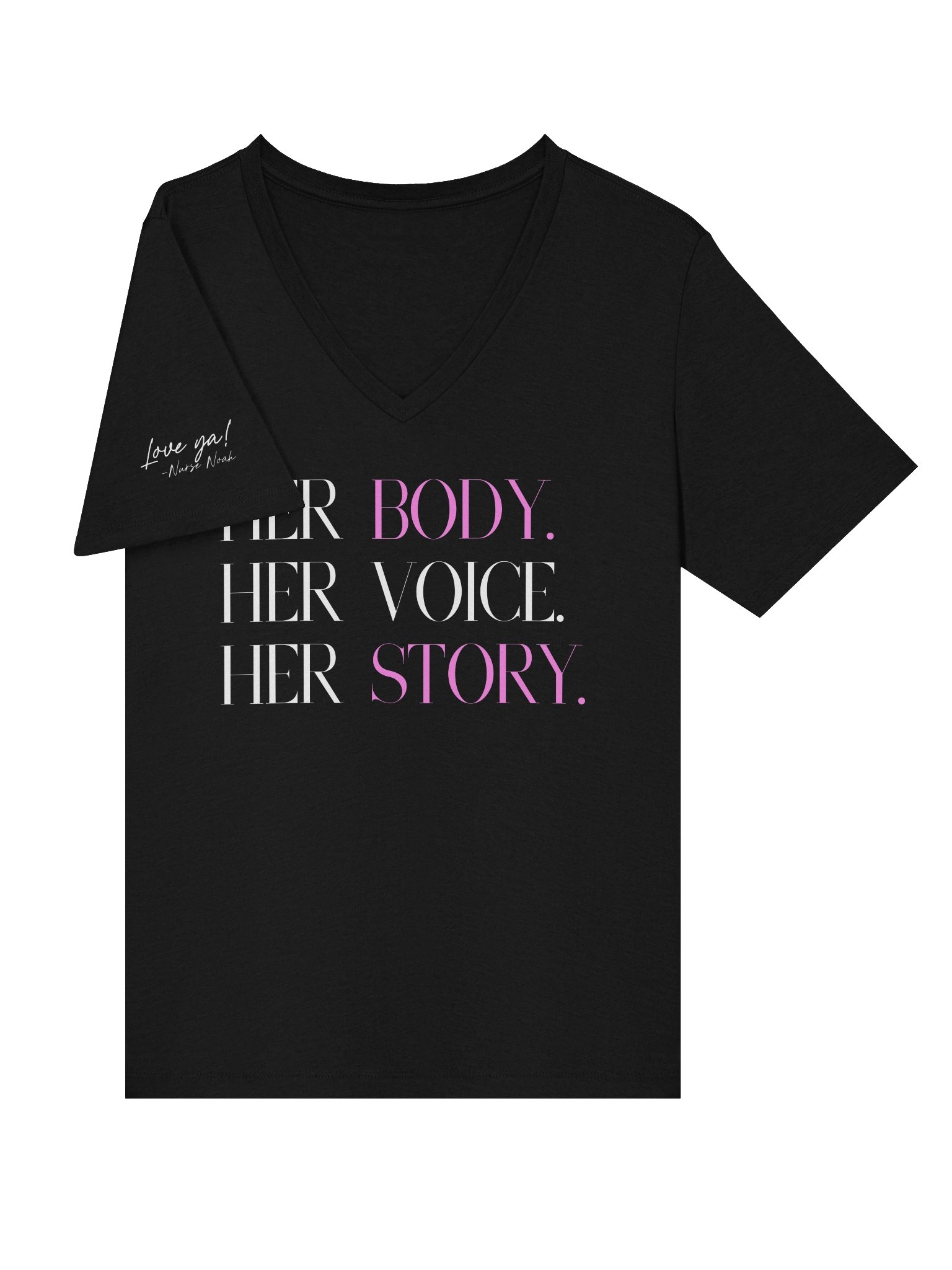 Her Body. Her Voice. Her Story (v-neck) product image (3)