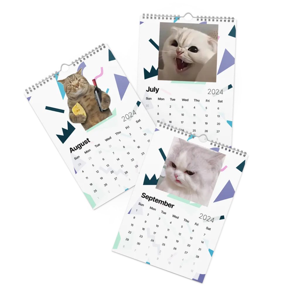 Wall Calendar (2024): Meme Cats product image (11)