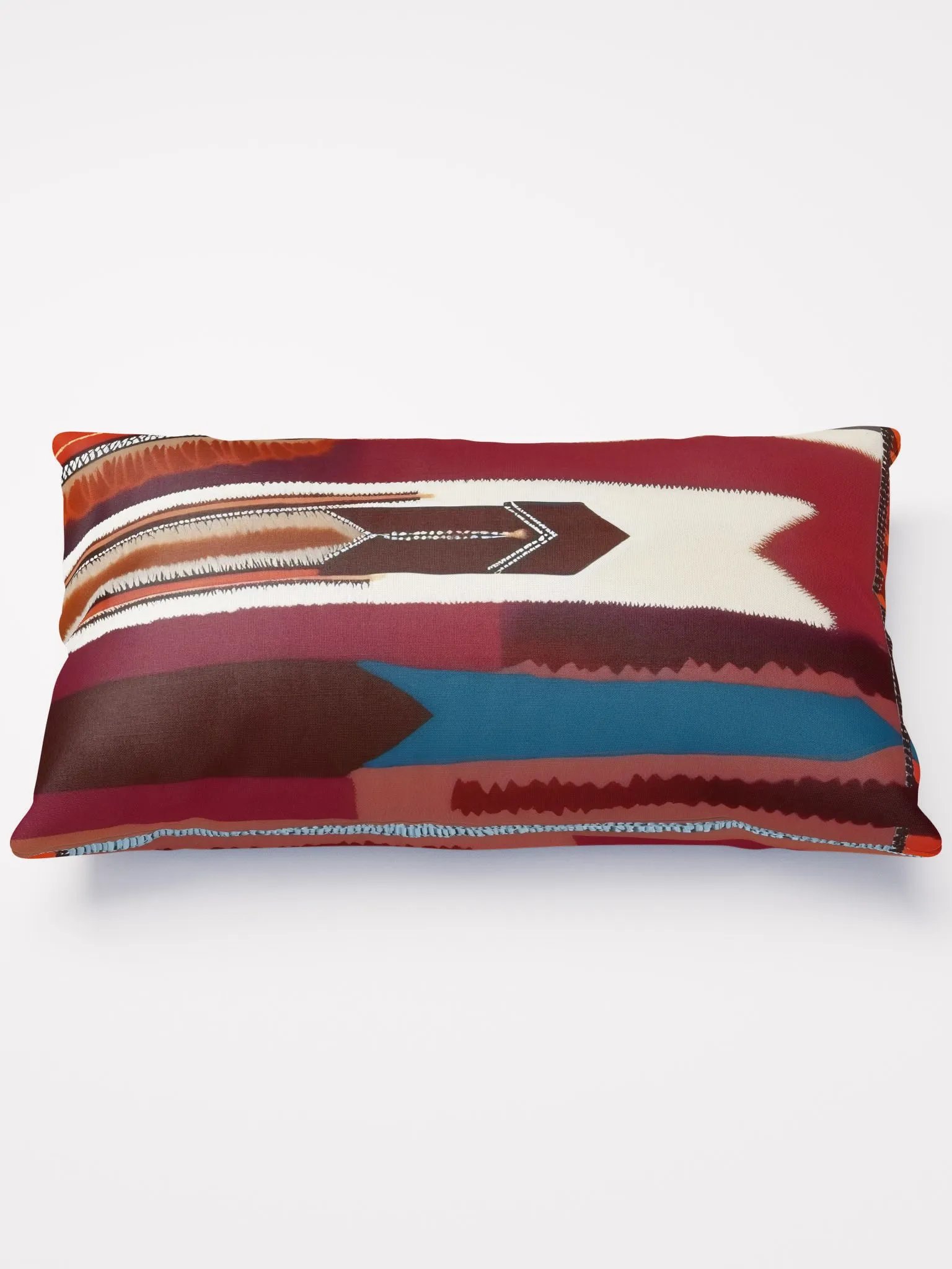 Bohemian Vintage Striped Pillowcase, Southwestern Tribal Design, Cozy Cabin Pillow product image (5)