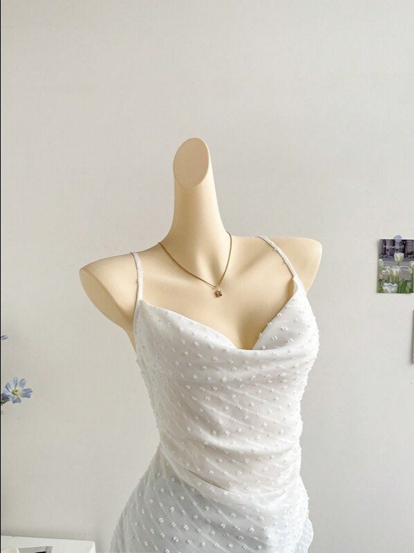Blanc Criss-Cross Draped Cami Top — White product image (3)