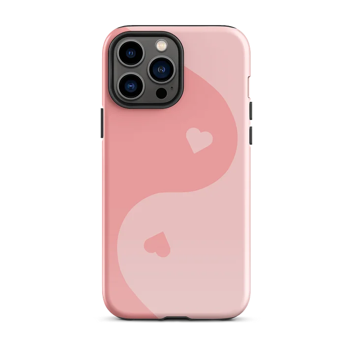 Baby Pink Yin Yang Heart iPhone Case product image (1)
