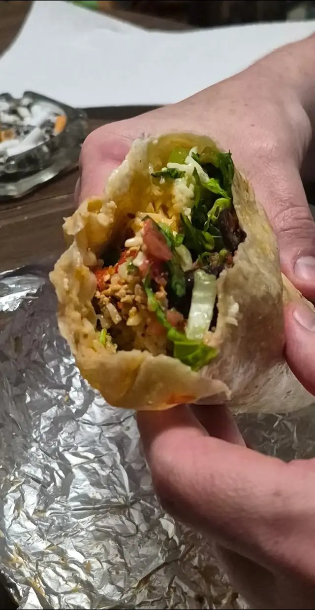 My cousin got us chipotle, this is what I had 