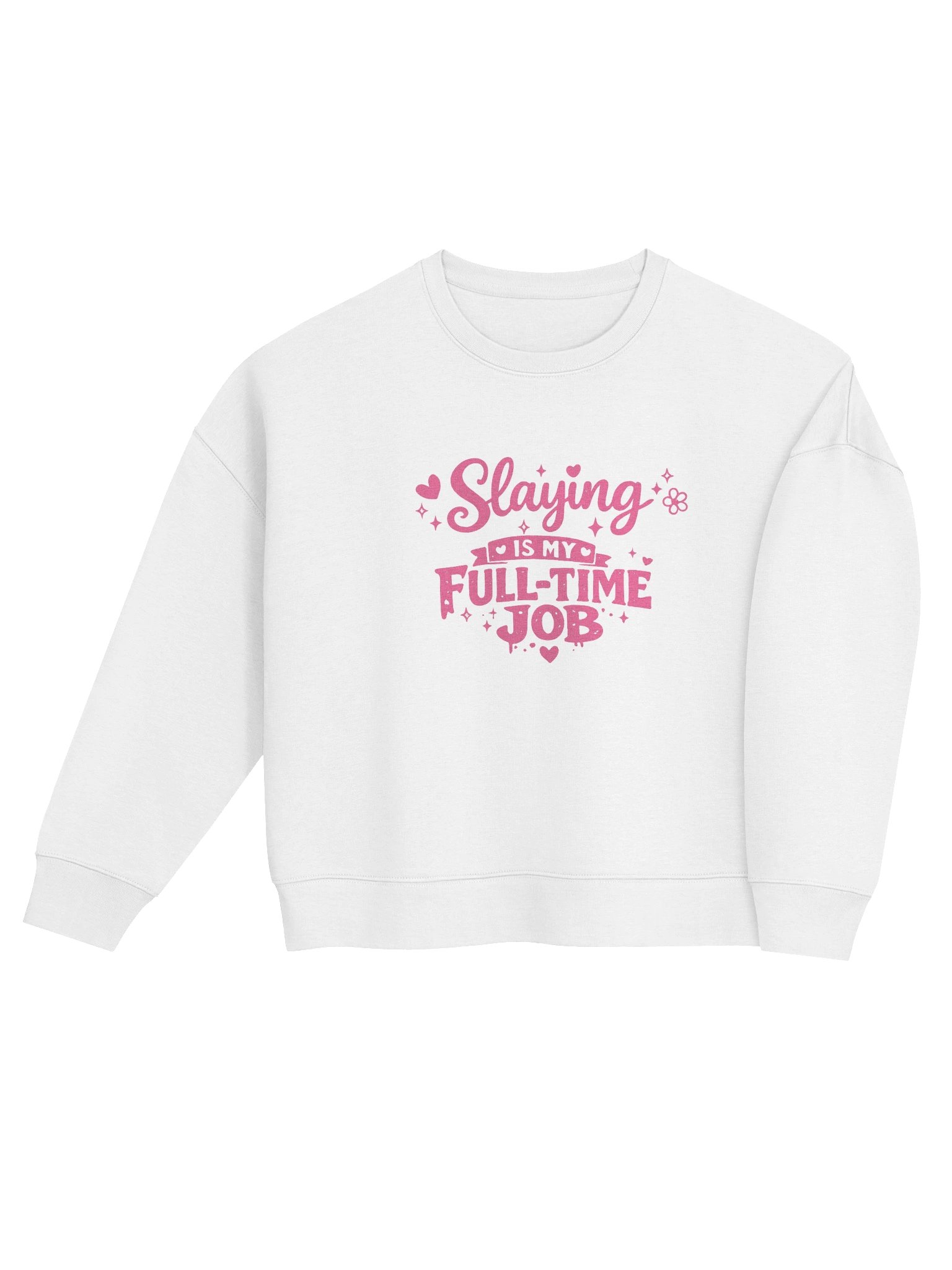 "Slaying Is My Full-Time Job" Girls Graphic Crewneck product image (6)