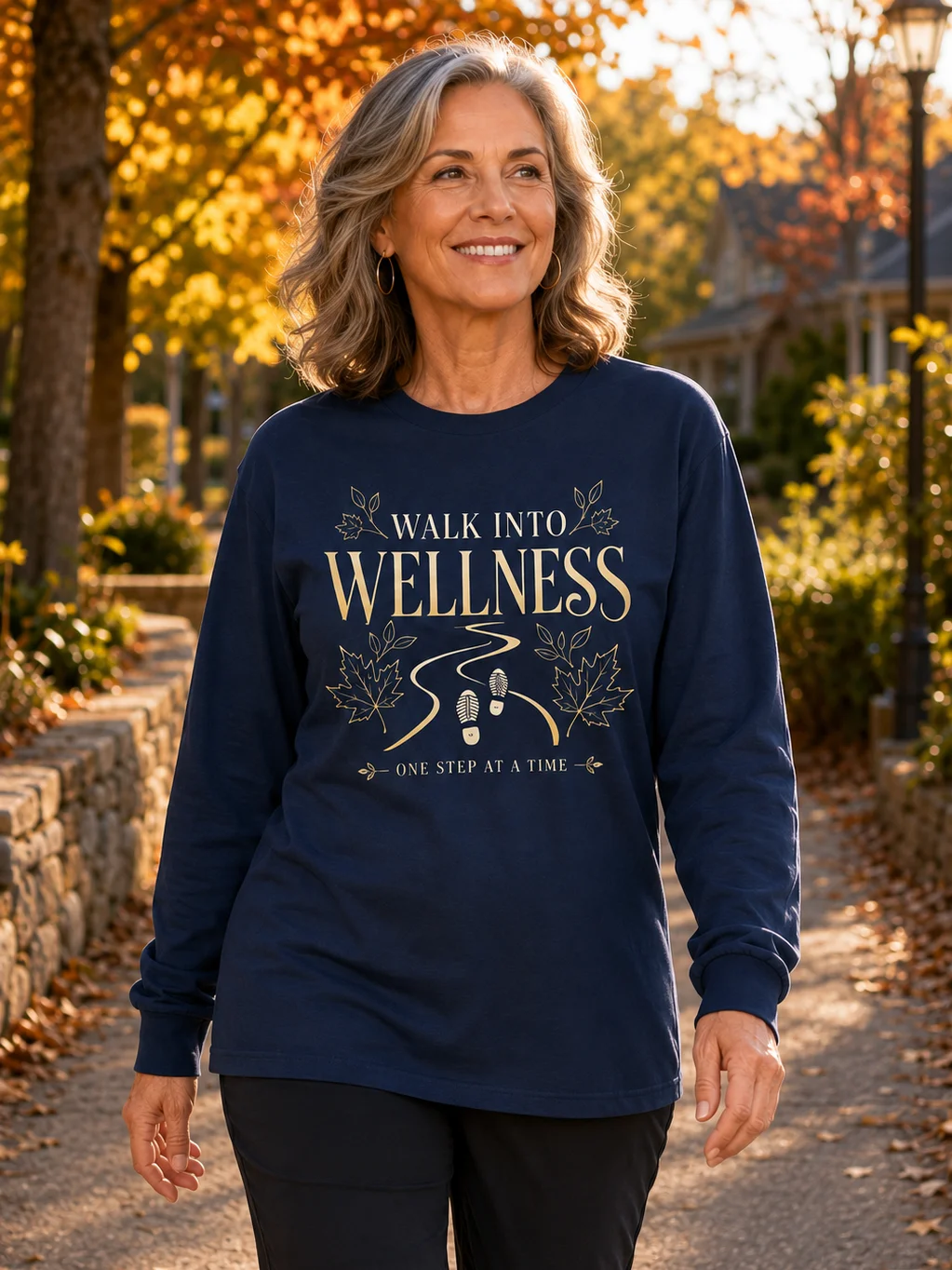 Walk Into Wellness Long Sleeve Tee product image (1)