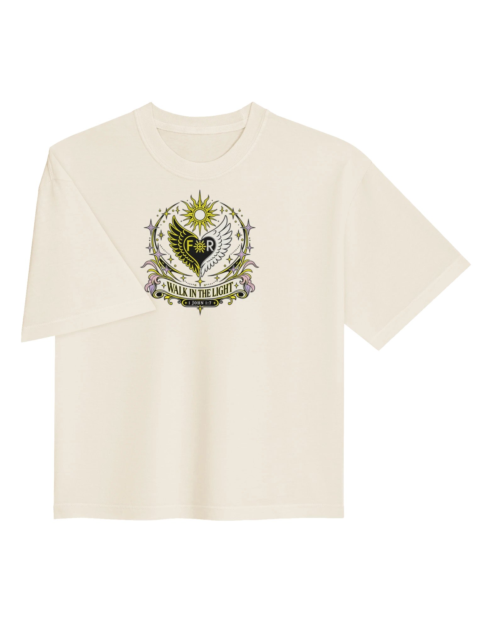 Walk in the Light | 1 John 1:7 Boxy Tee product image (9)