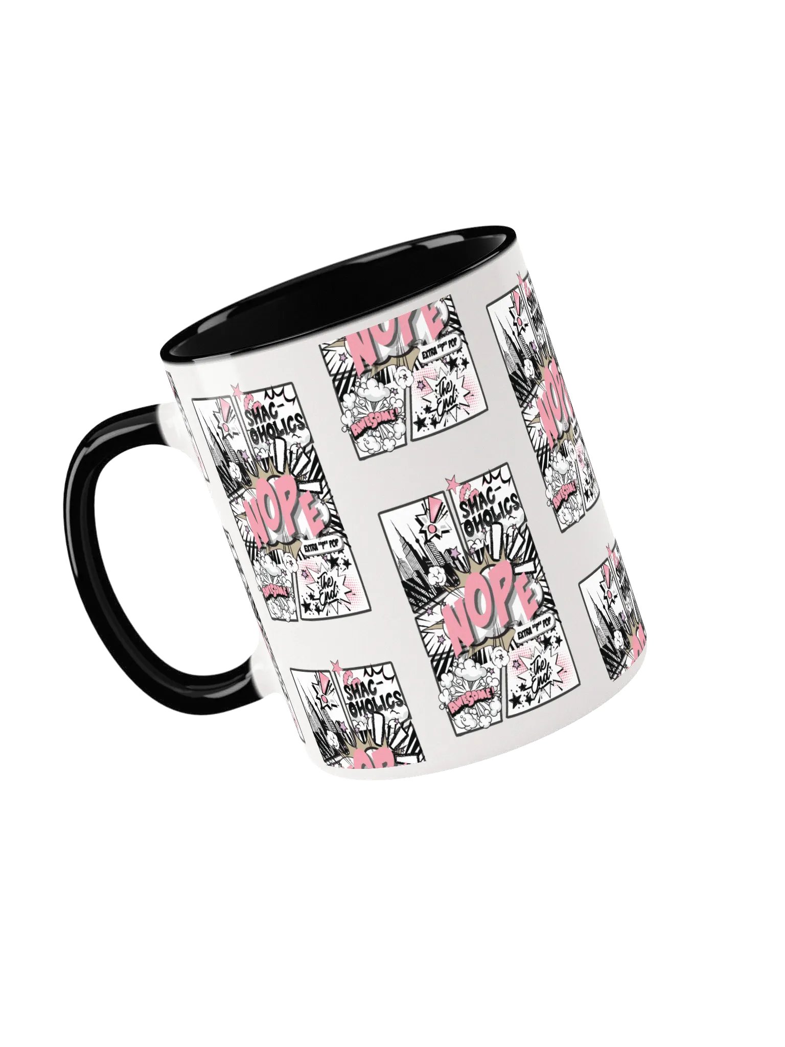 Shac-oholics Comic Blast Mug- Pink 