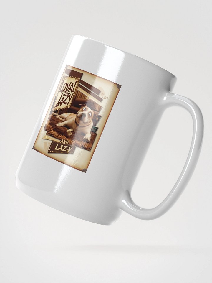Loyal and Lazy Dog White Glossy Mug product image (2)