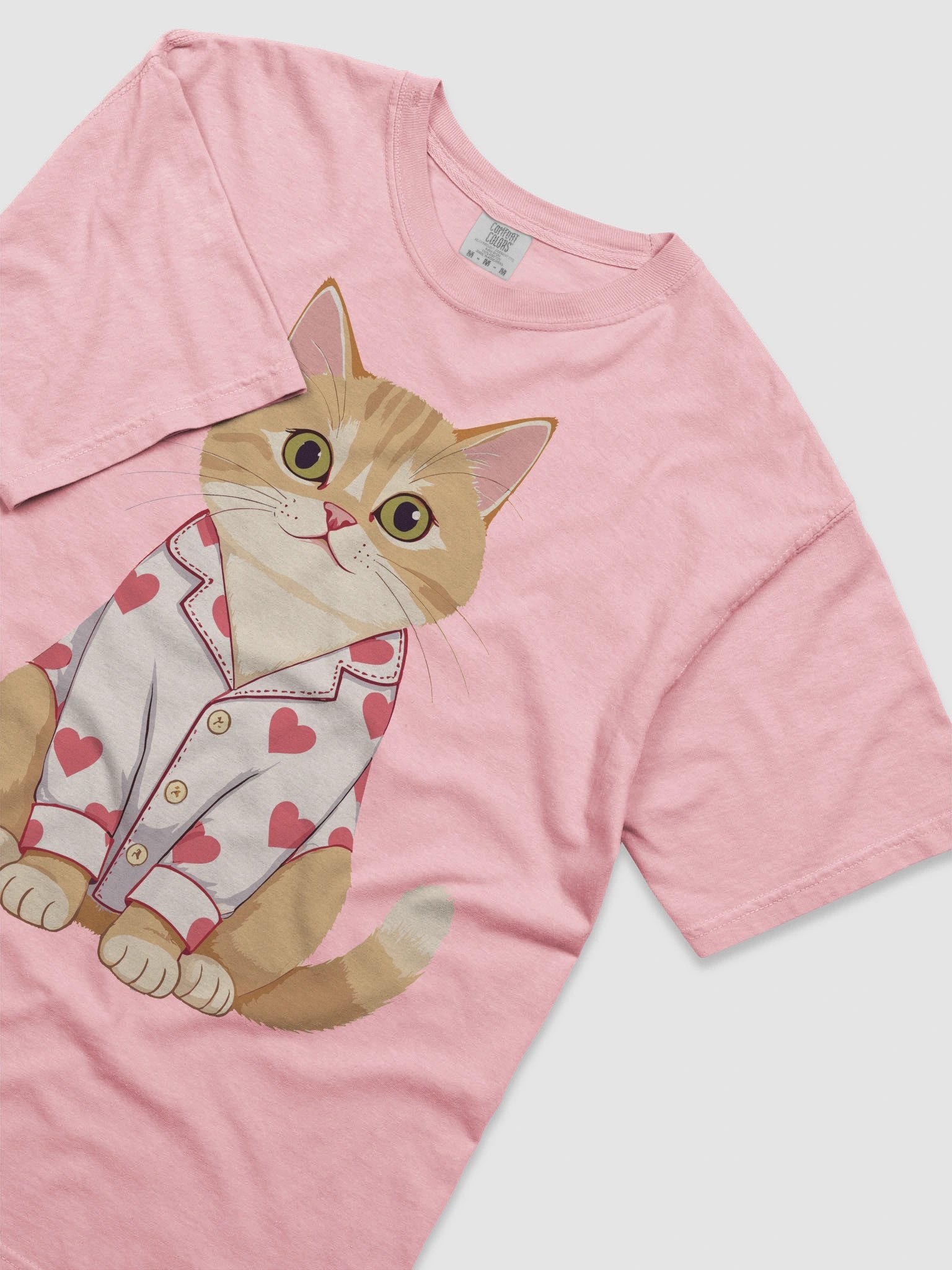 Lovely Hearts Cat T-Shirt product image (3)