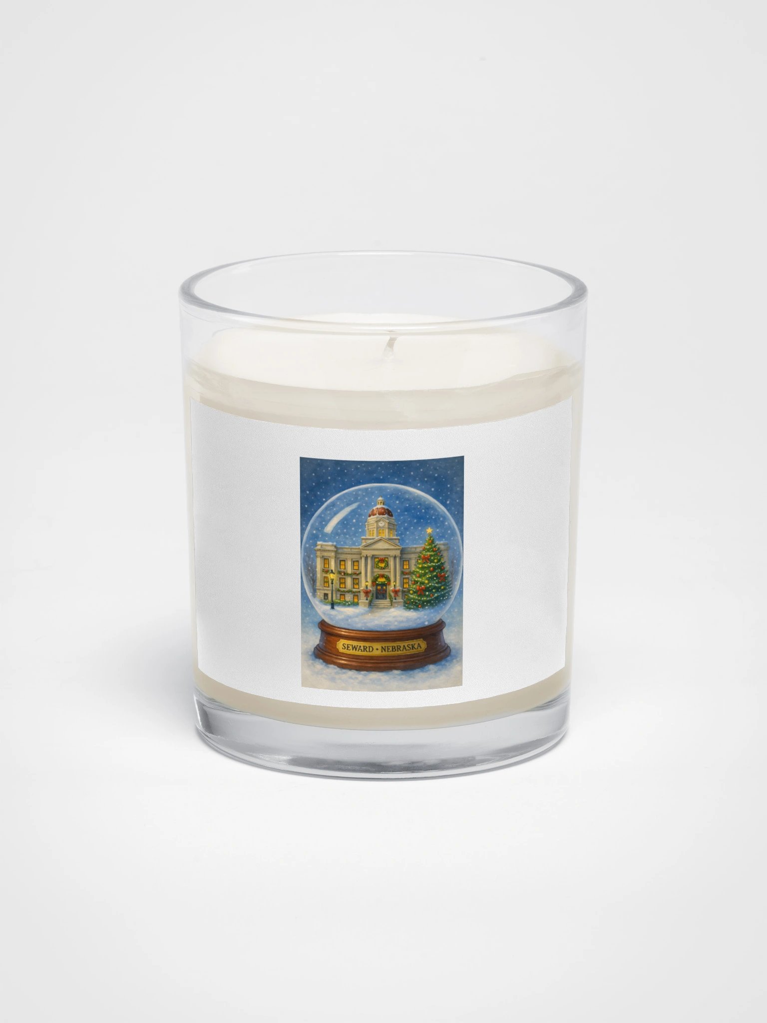 Seward Courthouse Snow Globe Candle product image (1)