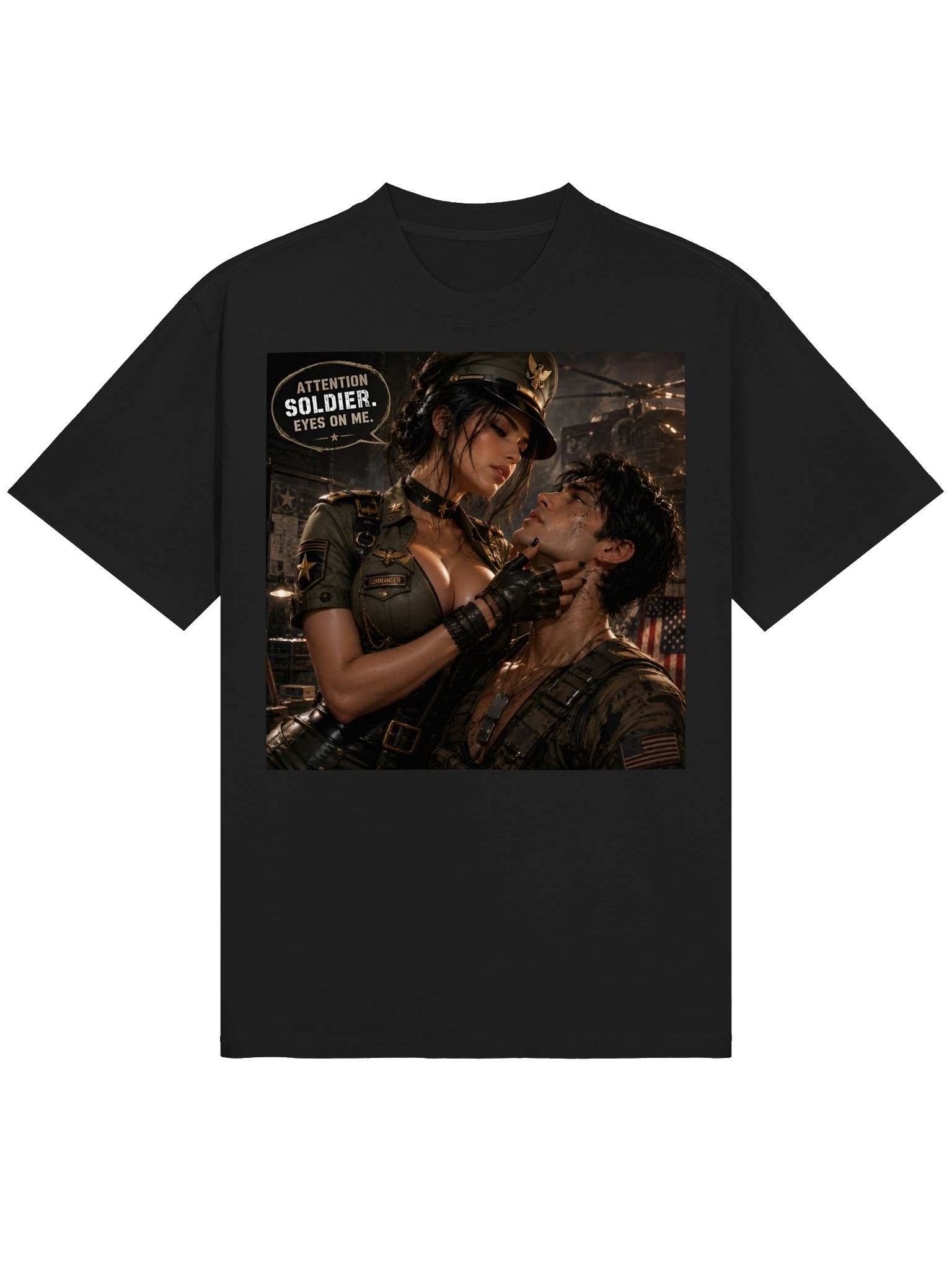 Attention Soldier Eyes on Me Unisex T-Shirt | Military Couple Shirt | Funny Flirty Army Inspired Tee product image (2)