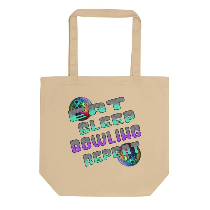 Eat Sleep Bowling Repeat Angle Vibrant Ball Tote Bag product image (1)