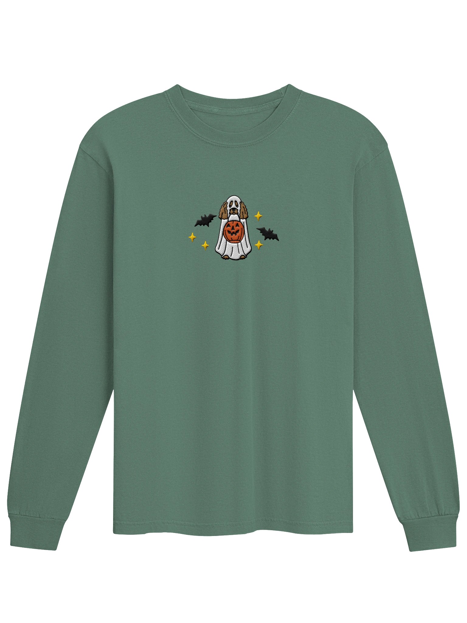 Halloween Miniature Poodle(Tan) Embroidered Long-Sleeve T-Shirt product image (25)