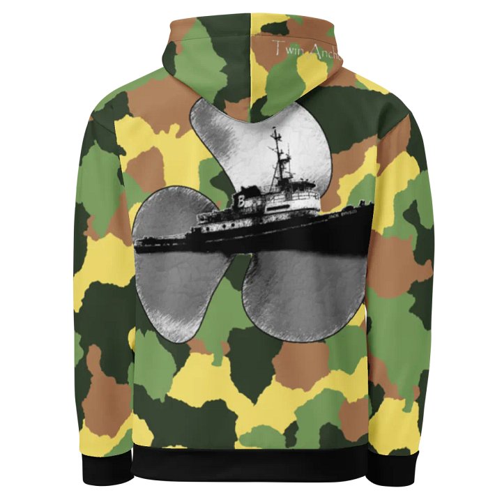 3 Prop & Jack Brusco Tug (Green Camouflage) – Performance Marine Wear | Twin Anchor Apparel North Current Line product image (1)